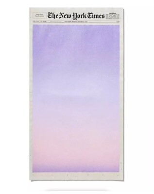 Saint Laurent 55 Sunrises Art Basel 2021 NY Times Newspaper. ALL