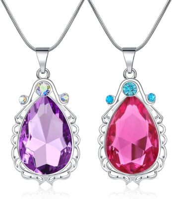 Amulet Of Avalor Necklace Set For Girls Purple Amethyst Pink