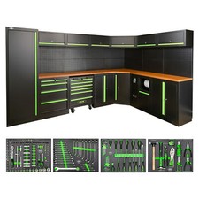 Set Di Mobili Officina Garage Modulari 43 PEZZI  Estensione  Angolare Jbm