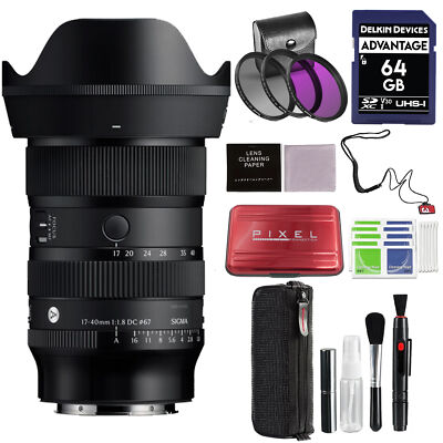 Sigma 17-40mm f/1.8 DC Art Lens for L-Mount w/ Extra Accessory Bundle | 214969