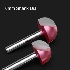 6mm Shank Milling Ball Cutter Router Bit Round for Engraving Woodworking Tools