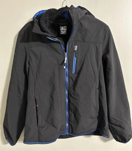 ZeroXposur Boy's Black/Blue Trailblazer Softshell Jacket - Size XXL (18-20)