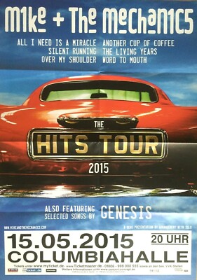 MIKE + THE MECHANICS 2015 BERLIN - orig. Concert Poster - Plakat - DIN A1 - F/N