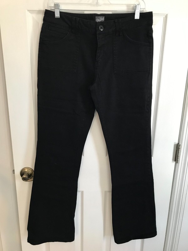 BeBop Womens Black Jeans Size 11, Fitted Waist, button back pocket