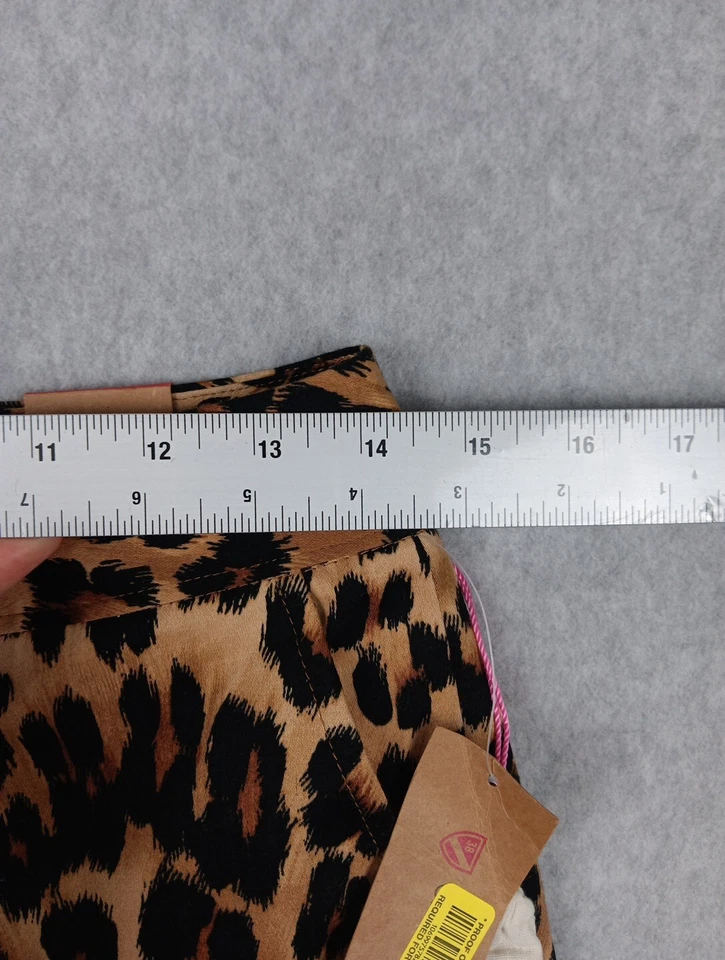 Shorts chino feminino Cremieux estampa de leopardo tamanho 2 novo com etiquetas $79 - Imagem 4 de 4