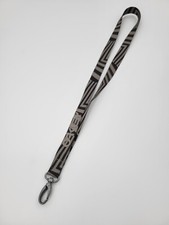 oakley lanyard grey and white geometric pattern lanyard over 1 foot long