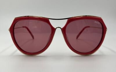 Authentic EMILIO PUCCI EP16 75Y Pink/Gold Aviator Sunglasses  display picture 3