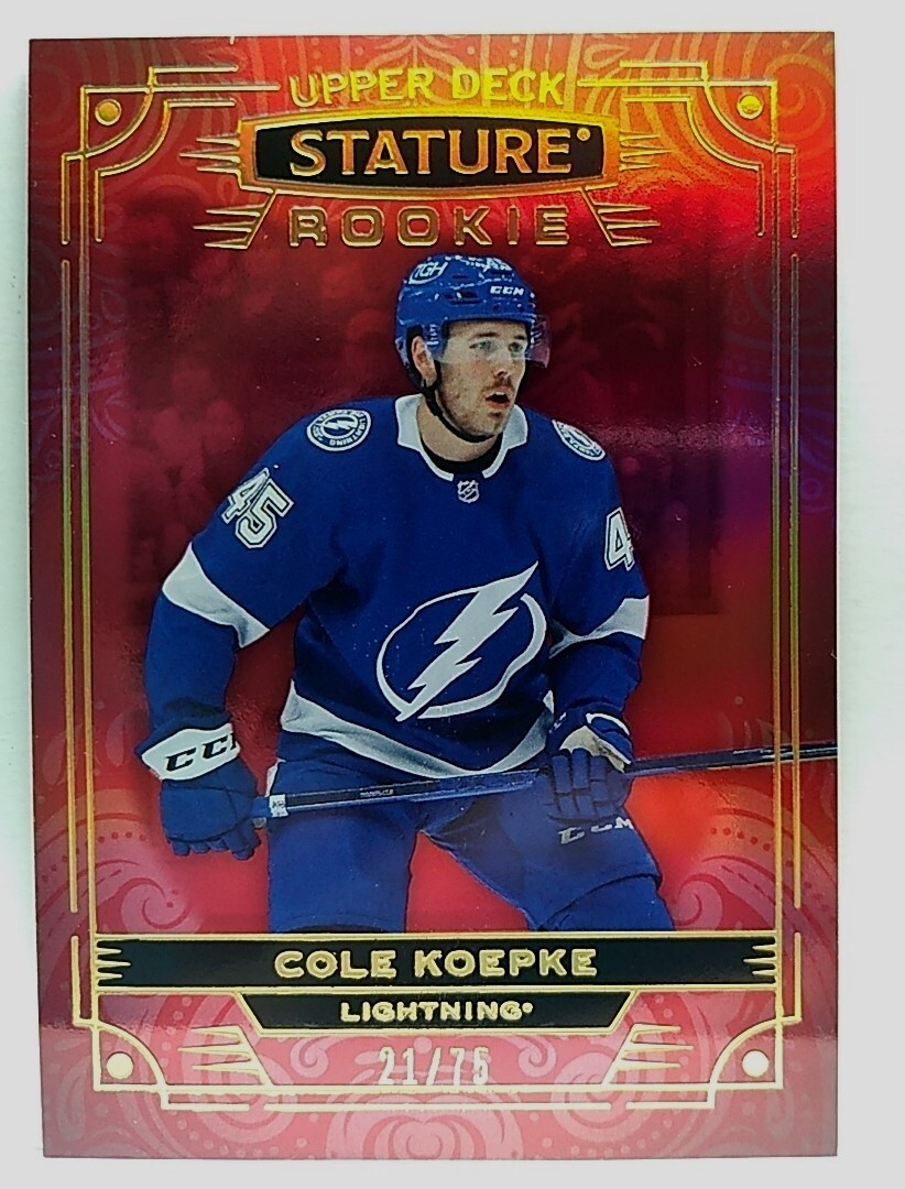 2022-23 Upper Deck Stature Red Variant Rookie Cole Koepke RC /75