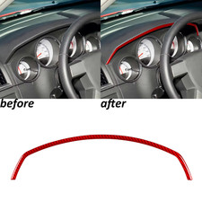 Red Carbon Fiber Dashboard Speedometer Trim For Dodge Magnum Charger 2008-2010
