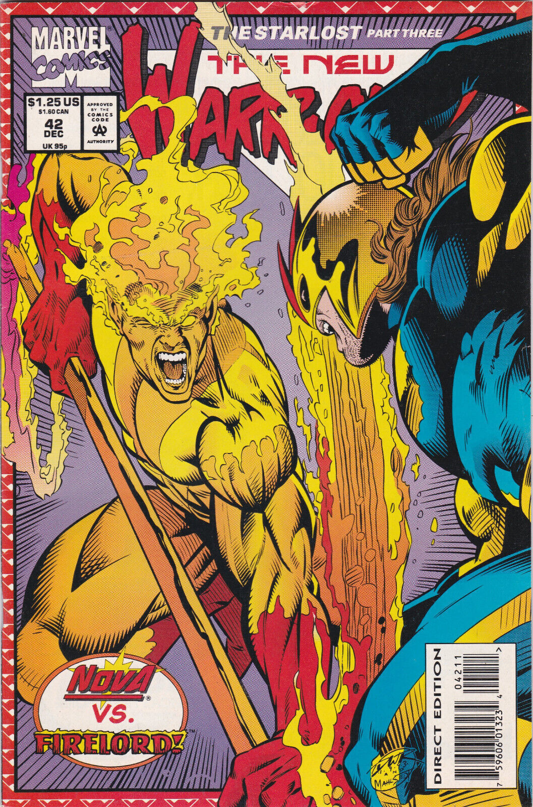The New Warriors #42, Vol. 1 (1990-1996) Marvel Comics, High Grade