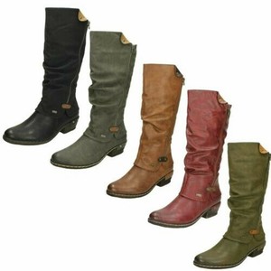 rieker brown knee high boots