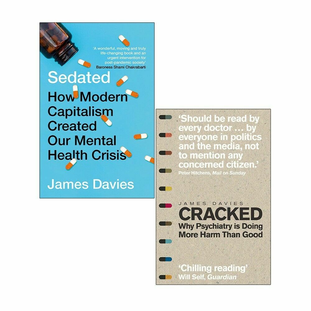 James Davies 2 Books Collection Set Cracked, Sedated Paperback NEW