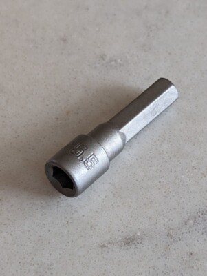 Hart Metric Nut Driver Bit 1/4'' Hex Shank Socket - PICK YOUR SIZE