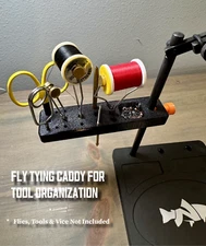 Fly Tying Tool Caddy for Vise Stem Fishing Organization Storage Kit Accessories