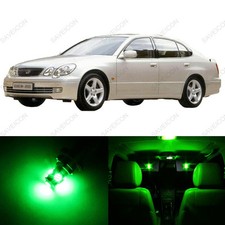 14 X Green Led Interior Lights Package For 1998 - 2005 Lexus Gs300 Gs400 Tool