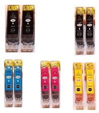 10 CARTUCCE STAMPANTE PER CANON PIXMA MG5150 MG5250 MG5350 CON CHIP