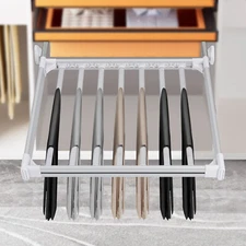 Pull Out Trousers Rack Retractable Wardrobe Pants Closet Pants Rack Load 30kg