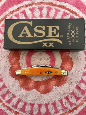 Case Persimmon Orange Bone Smooth Congress (6468 SS) Knife | eBay