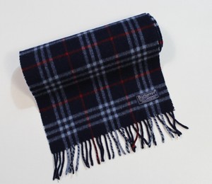 burberry navy check scarf