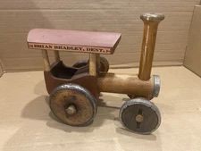 Folk Art WOOD Train Engine by Brian Bradley UK from Spools & Bobbins