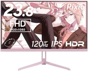 Pixio PX246 Wave Gaming Monitor 23.8 inch FHD 120Hz IPS Pastel Pink PX246WAVEK