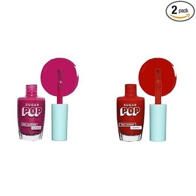 SUGAR POP Nagellack Combo 2 in 1 Nagelset - 10 Call Me Hot & 18 Red Rum - 10M