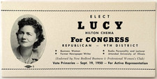 1950 Lucy Hilton Chema Blotter New Bedford Republican Congress Unused 9th Dist