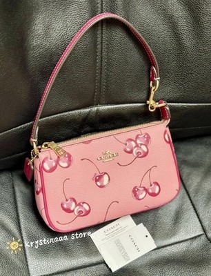 Coach Nolita 19 With Cherry Print CR827 in Flower Pink NEW | eBay