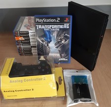 Sony PlayStation 2 Slim Black Console Bundle 10 Games Controller Memory Card Ps2