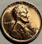 1954 P Lincoln Wheat Cent/Penny BU T310