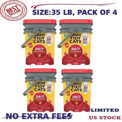 Cats 24/7 Performance Clumping Multi-Cat Clay Cat Litter - Low Dust, 10 Day Odor