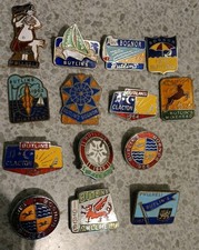 14 x Vintage Butlins 1954 To 1967 Brighton Filey PWLLHELI Enamel Pin Badges