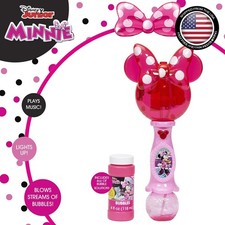 Battery-Powered Minnie Mouse Light and Sound Bubble Wand - Joyful Outdoor Play