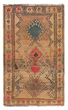 4'2" x 7'3" Vintage Hand Knotted Area Rug Traditional Oriental Wool Carpet