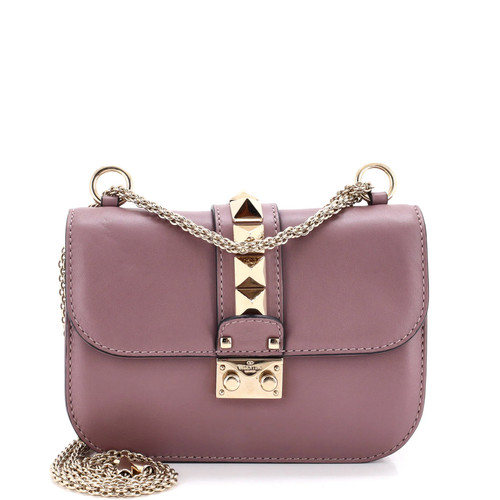 Valentino Garavani Glam Lock Shoulder Bag Leather Small