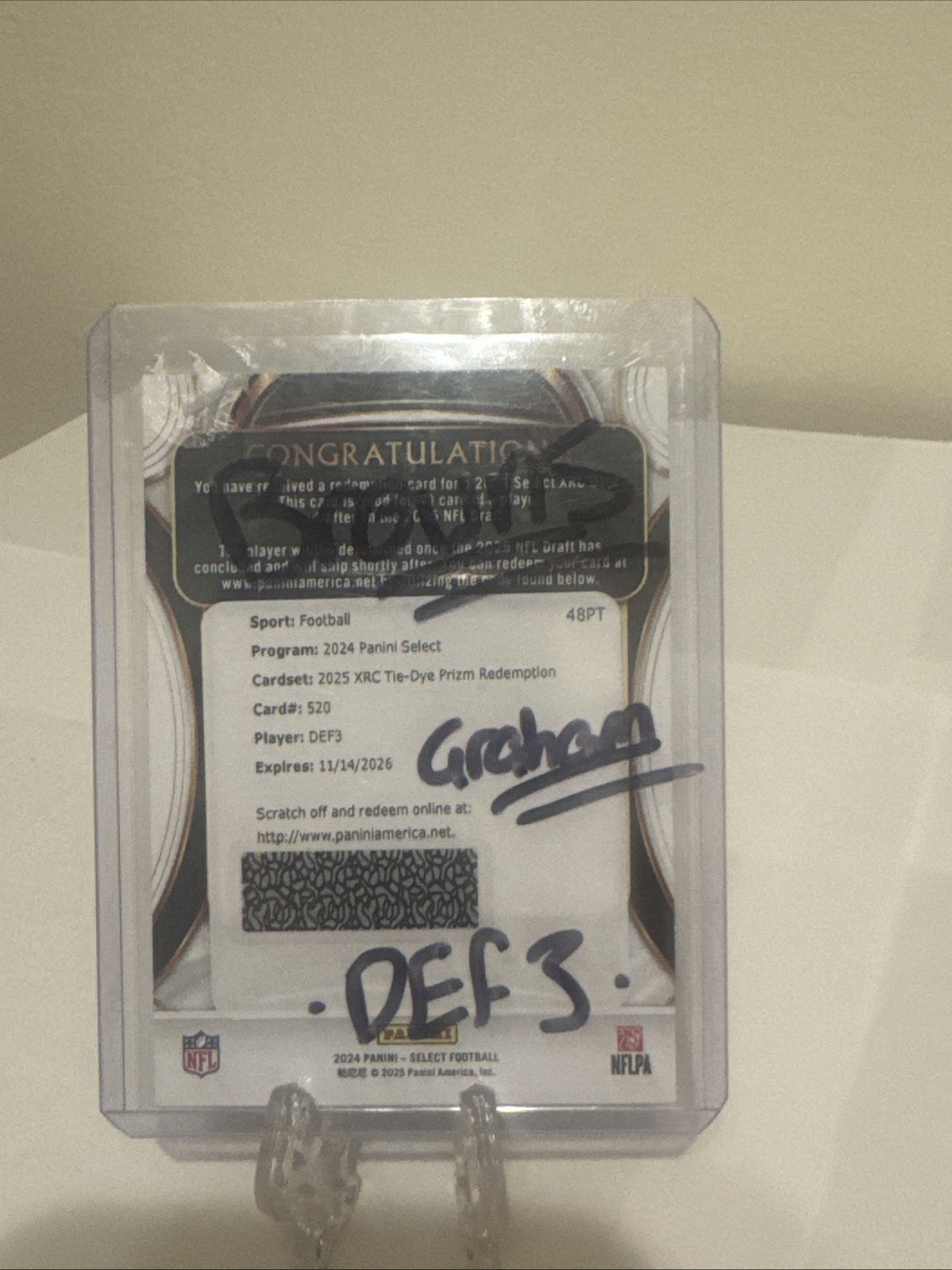 2024 Select Mason Graham XRC Tie-dye #’ed /25