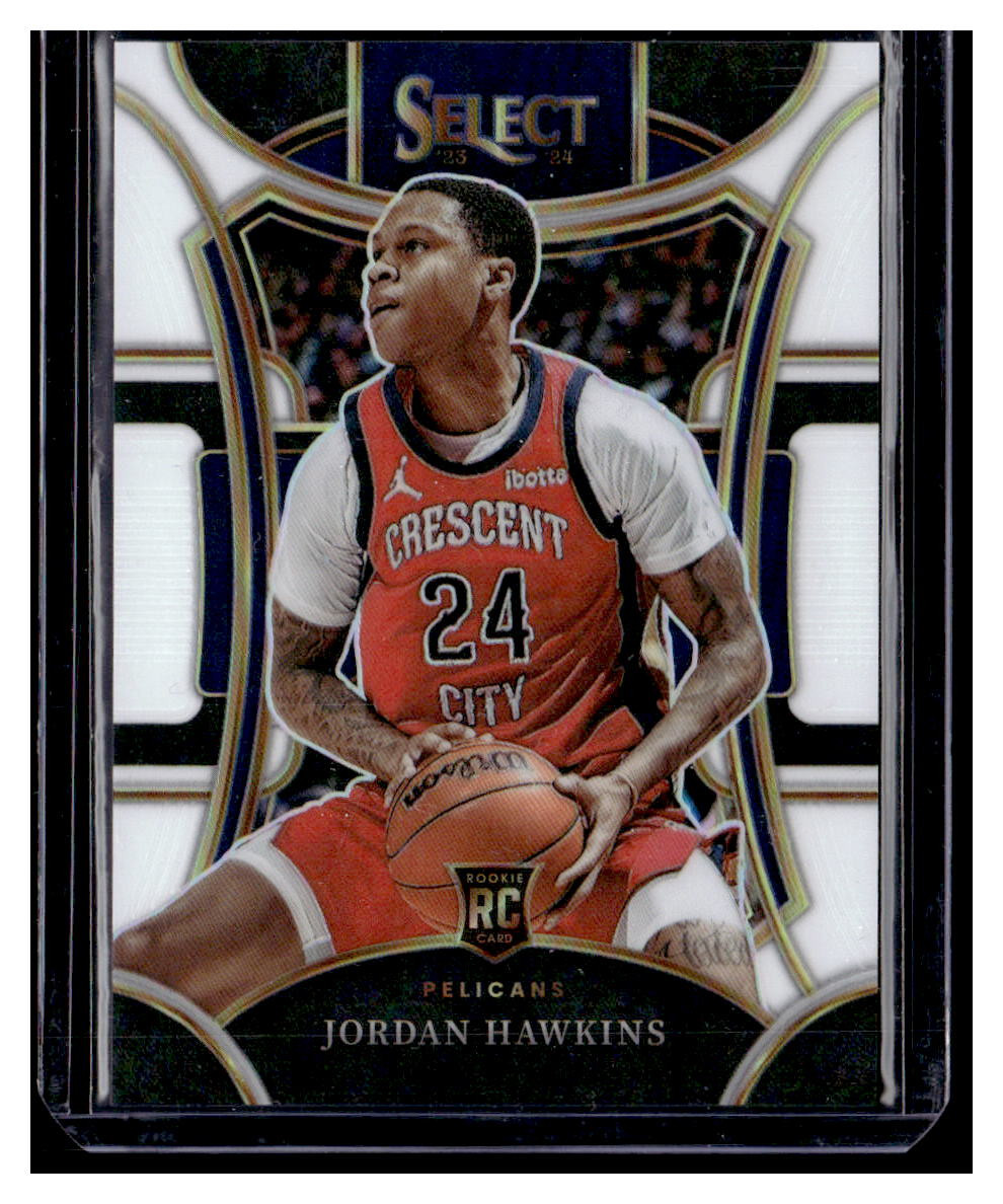 2023-24 Select Prizms White #334 Jordan Hawkins ROOKIE CARD RC PELICANS /149