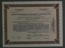 Simmons-Boardmann Publishing Corporation 1940 100 Preferencje akcji