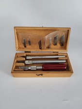 Vintage X-Acto XACTO Knife w/ Wood Box Aluminum Handles