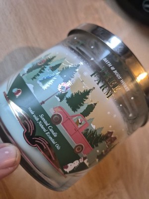 Bath & Body Works 3-Docht Duftkerze TREE FARM Pinie Zeder Apfel