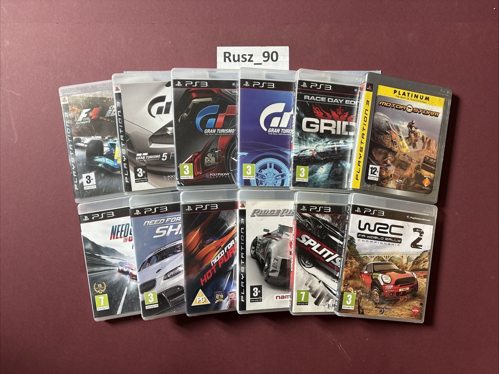x12 PlayStation 3 Racing Games Bundle Gran Turismo, NFS, Ridge Racer VG COND