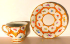 Meissen Scattered Flowers Floral Cup/ Saucer/ Plate B Form Trio Gold Encrusted — photo 5