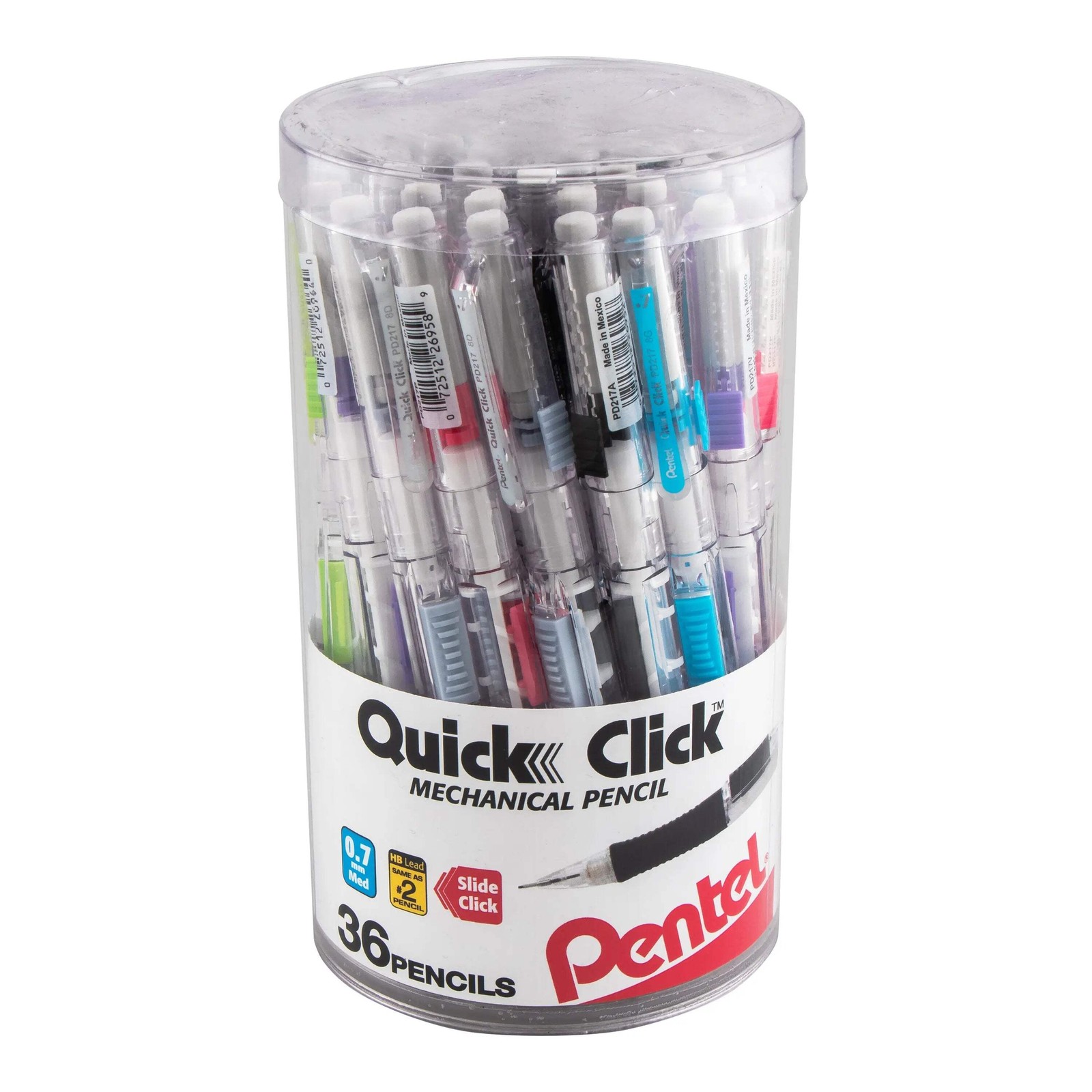 Quick Click Mechanical Pencil, (0.7mm) Med line, Canister, A