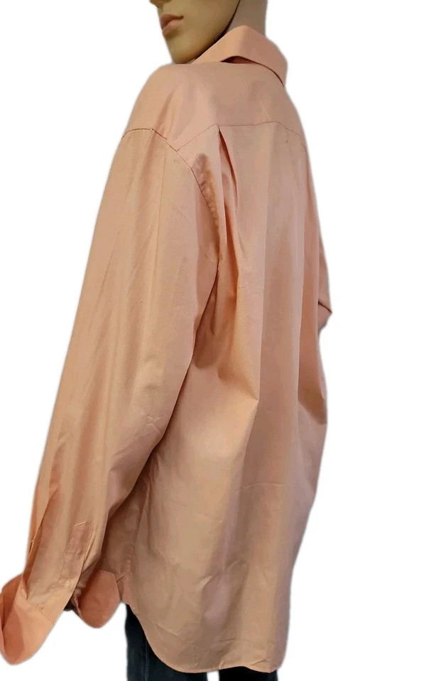 Camisa TIGLIO La Italiana Doble Torcida 18/34-35 Coral Para Hombre NUEVA #R1 Foto 4 de 4