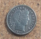 1892 BARBER DIME