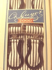 CH GUYOT 1920s New Old Stock Black White Suspenders Original Packaging