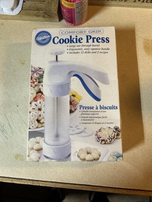 Wilton Comfort Grip Cookie Press New Open Box Includes 12 Disk 