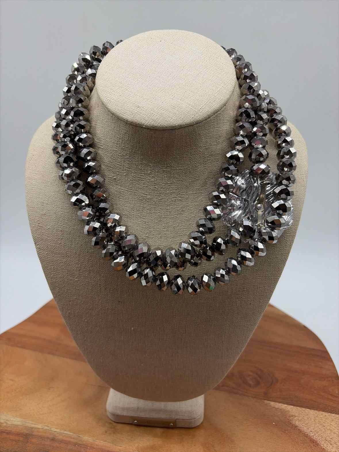 Elva Fields Silver Flower Statement Necklace - image 5