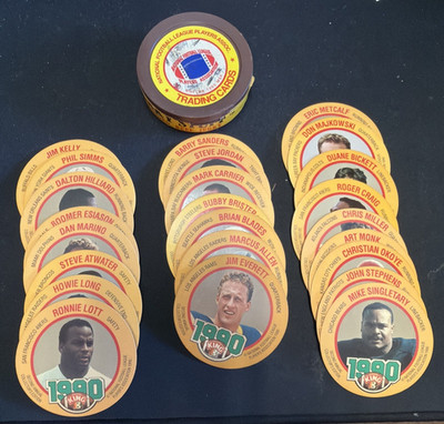 1990 KING B DISC FOOTBALL SET - COMPLETE - NFL