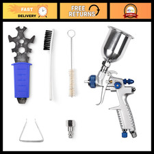 Hvlp Spray Gun 0.8mm Nozzle For Cerakote - Cleaning Tool Kit Stand Included